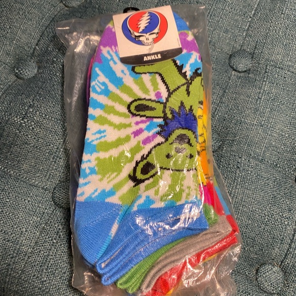 Colorful Grateful Dead 5 pack Print Ankle Socks Set - Picture 7 of 8